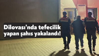 Dilovası’nda jandarma ekipleri bir kişinin tefecilik yaptığını tespit etti ve
