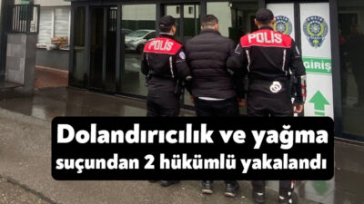 Kocaeli'de dolandırıcılık ve yağma suçundan haklarında hapis cezası bulunan 2