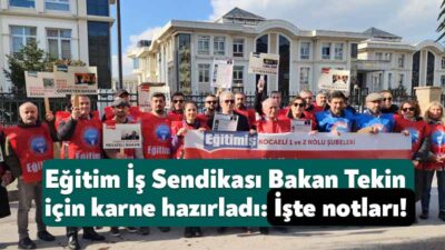 Eğitim İş Kocaeli Şubesi okullarda ilk döneminin tamamlanmasıyla birlikte basın