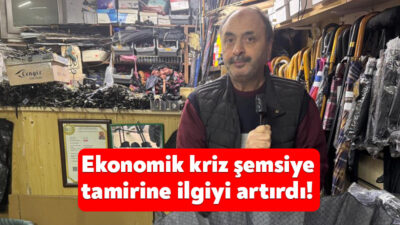 Kocaeli'nin İzmit ilçesinde kentin tek şemsiye tamircisi olarak bilinen Ali