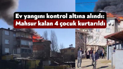 Kocaeli'nin Gebze ilçesinde evin çatısında çıkan yangın kontrol altına alınırken,