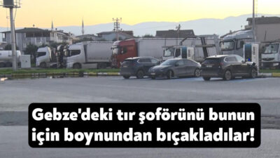 Kocaeli'nin Gebze ilçesinde bir tır şoförü, aracındaki akaryakıtı gasbetmek
