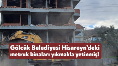 Kaçak/gecekondu lojistik depolama alanıyla ilgili herhangi bir işlem yapmayan Gölcük
