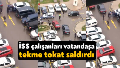 Kocaeli Şehir Hastanesi'nin otoparkında çıkan kavgada İSS çalışanları, bir vatandaşa