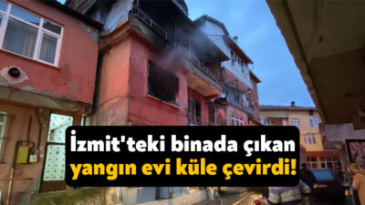 Kocaeli'nin İzmit ilçesinde bir binanın 2. katında çıkan yangında ev