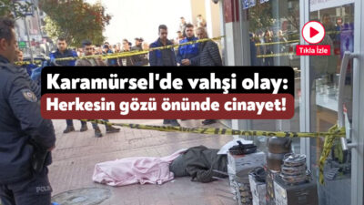 Kocaeli'nin Karamürsel ilçesinde bir kişi, cadde ortasında tabanca ile vurularak