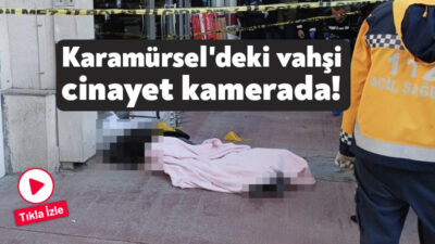 Kocaeli'nin Karamürsel ilçesinde bir kişinin kaldırımda öldürüldüğü anların güvenlik kamera