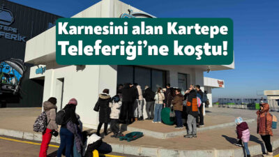 Büyükşehir Belediyesi’nin vizyon projelerinden Kartepe Teleferiği, ara tatil döneminde yoğun