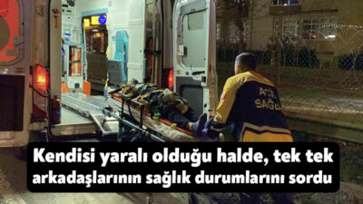 TEM Otoyolu Kocaeli geçişinde beton bariyere çarpan otomobilde yaralanan 5