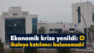Türkiye’de yaşanan ekonomik sorunlar kamudaki ihaleleri de etkiliyor. Kocaeli Büyükşehir