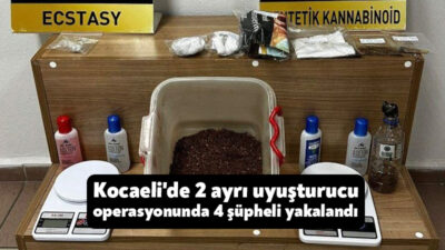 Kocaeli'nin Gölcük ve Darıca ilçelerinde gerçekleştirilen 2 ayrı uyuşturucu operasyonda