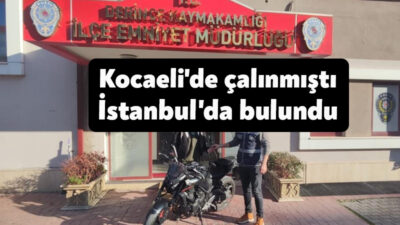 Kocaeli'nin Derince ilçesinde motosiklet çalan şüpheli, polis ekiplerince yakalandı, çalıntı