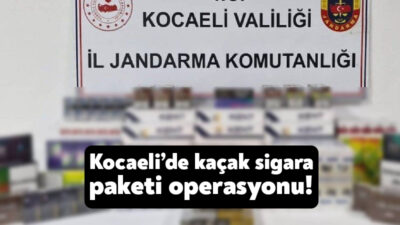 Kocaeli’de jandarma ekipleri kaçaklık suçlarına karşı düzenlediği operasyonda 1.600 paket