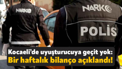 Kocaeli’de emniyet ve jandarma ekiplerinin uyuşturucuya yönelik gerçekleştirdiği çalışmalara ilişkin