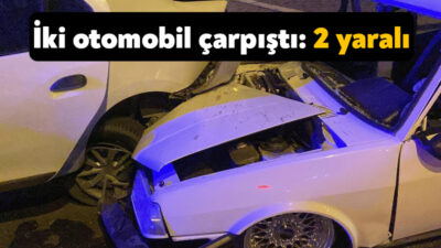Kocaeli'nin Gebze ilçesinde önünde seyreden otomobile çarpan araçtaki 2 kişi
