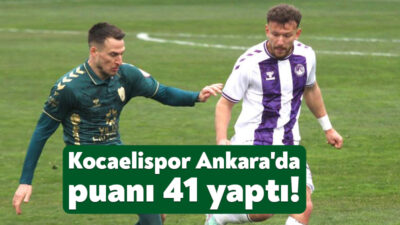 Trendyol 1. Lig'in 19.haftasında Ankara Keçiörengücü'nü 1-0 mağlup eden Kocaelispor