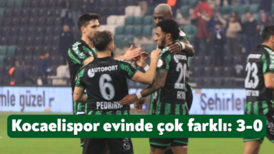 Trendyol 1. Lig’in 21. haftasında Kocaelispor, sahasında karşılaştığı Pendikspor’u 3-0