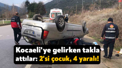 Amasya’da seyir halindeki otomobilin kontrolden çıkarak takla atması sonucu meydana