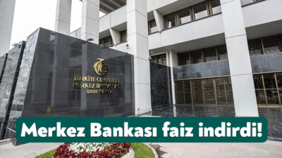Merkez Bankası faizi 250 baz puan indirerek yüzde 45’e düşürdü.