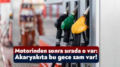 Geçtiğimiz günlerde motorinin litre fiyatına gelen zammın ardından bir zam