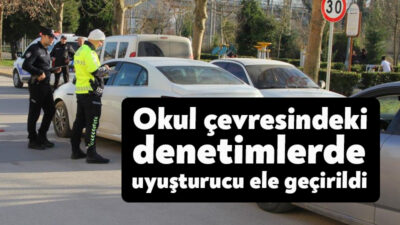 Kocaeli'de polis ekipleri, okullar ve çevrelerinde yaptığı denetimlerde esrar olduğu