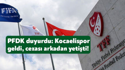 Profesyonel Futbol Disiplin Kurulu cezaları açıkladı. Buna göre, Kocaelispor’a 84
