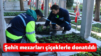 Kocaeli Büyükşehir Belediyesi ekipleri, İzmit Bağçeşme Mezarlığı’nda bulunan Namazgah Şehitliği’nde