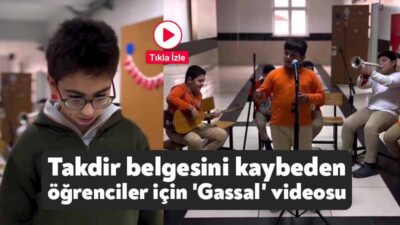Kocaeli'de ilk ve ortaokul öğrencileri, Gassal dizinden esinlenerek takdir belgesini