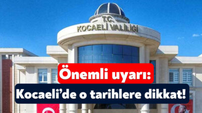 Kocaeli Valiliği İkaz ve Alarm Sistemi Kurulumu Projesi’ne dair sosyal