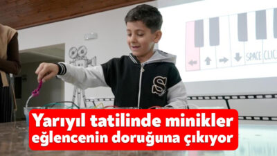 Başiskele Belediyesi, yarıyıl tatiline giren minikleri atölyelerde bir araya getirerek