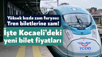 Yüksek Hızlı Tren seferlerine zam geldi. Emekliye yüzde 15, asgari
