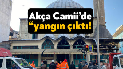 Kocaeli'nin İzmit ilçesindeki Akça Cami'de sabah namazı sonrası çıkan yangın