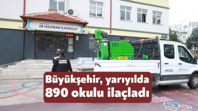 Kocaeli Büyükşehir Belediyesi vektörle mücadele hizmeti kapsamında yarıyıl tatilinde okulları