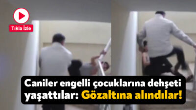 Kocaeli'nin Gebze ilçesinde engelli çocuklarına şiddet uygulayan anne ve baba