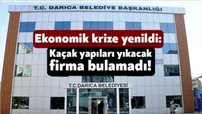 Türkiye’de yaşanan ekonomik kriz kamu ihalelerini de etkiliyor. Darıca Belediyesi