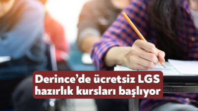 Derince Belediyesi’nin LGS’ye hazırlanan öğrenciler için ücretsiz olarak düzenleyeceği kurslara