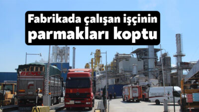 Kocaeli'nin Kartepe ilçesinde fabrikasında bir işçinin parmakları koptu. 112 ambulansı