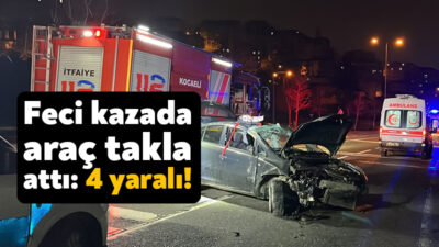 Kocaeli'nin Gebze ilçesinde otomobilin kontrolden çıkarak takla atması sonucu meydana