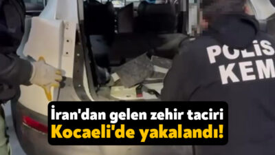 Kocaeli'de narkotik ekipleri tarafından İran plakalı bir araçta yapılan aramada,