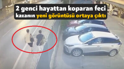 Kocaeli'nin İzmit ilçesinde kaldırımda yürüyen 2 gencin hayatını kaybettiği trafik