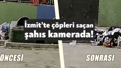İzmit Belediyesi, Cedit Mahallesi Bostanlar Sokak’ta çöpleri bilinçli olarak saçan