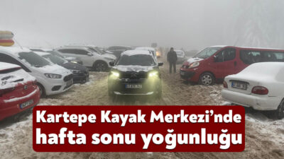Kocaeli’de kış turizminin önemli merkezi Kartepe, hafta sonu tatilcilerin akınına