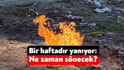 Kocaeli'nin Kartepe ilçesinde zemin etüdü sondaj çalışması sırasında çıkan metan