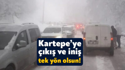 Kocaeli’nin Kartepe ilçesinde özellikle kar yağışın etkili olduğu haftasonlarında trafik