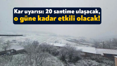 Meteoroloji Genel Müdürlüğü Kocaeli’de beklenen yoğun kar yağışına karşı vatandaşları