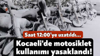 Kocaeli’de olumsuz hava şartları sebebiyle servis hizmeti veren motokuryelerin çalışması