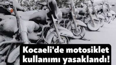 Kocaeli’de olumsuz hava şartları sebebiyle servis hizmeti veren motokuryelerin çalışması