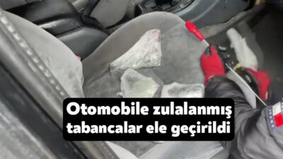 Kocaeli'nin İzmit ilçesinde bir otomobilde yapılan aramada, çeşitli alanlara zulalanmış