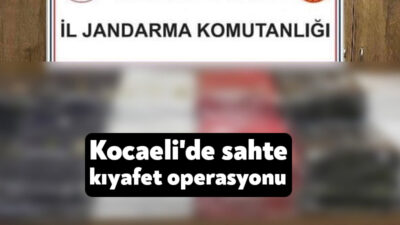 Kocaeli'nin Körfez ilçesinde düzenlenen operasyonda ünlü markalara ait bin 500
