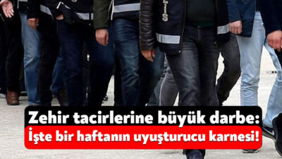 Kocaeli Valiliği tarafından haftalık olarak yayınlanan uyuşturucu raporu açıklandı. Buna